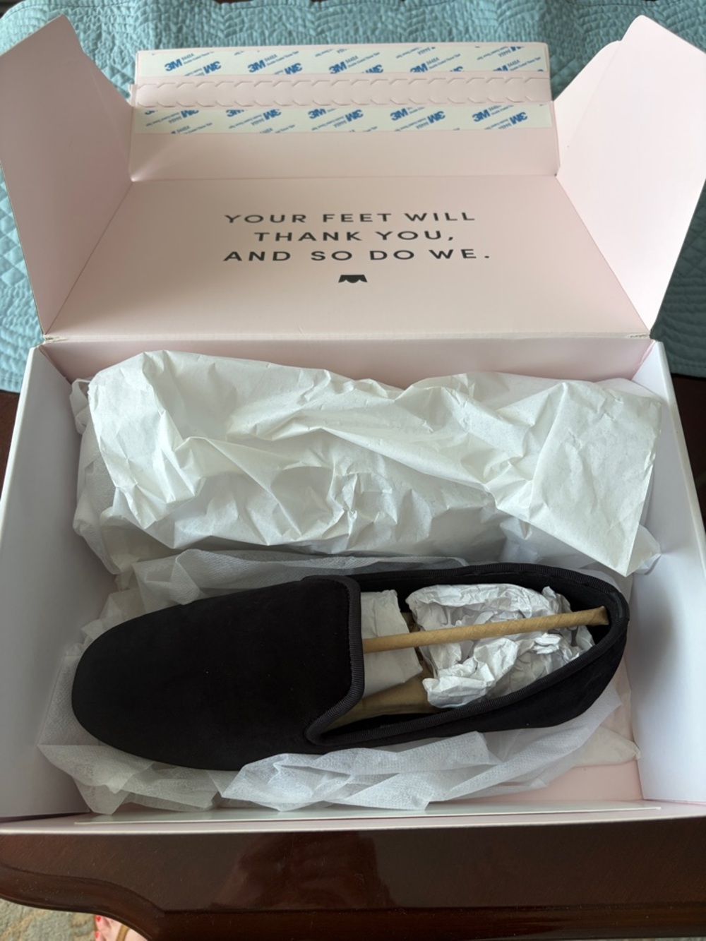 Birdies Black Slip-On Suede Loafer